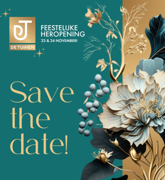Thumbnail for news post `Heropeningsfeest de Tuinen 23 & 24 november`